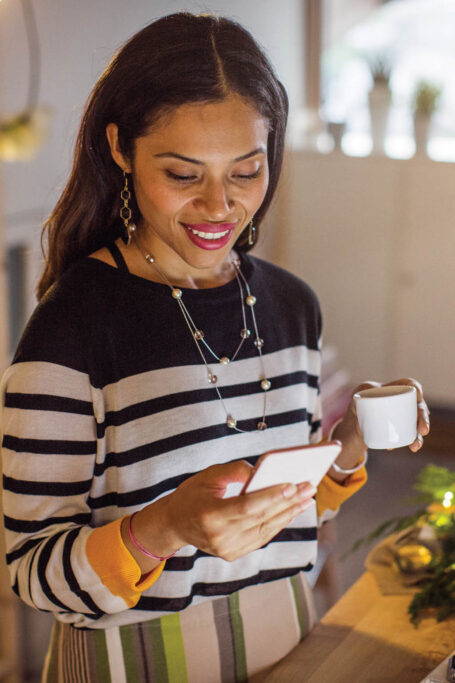 Lady looking at phone