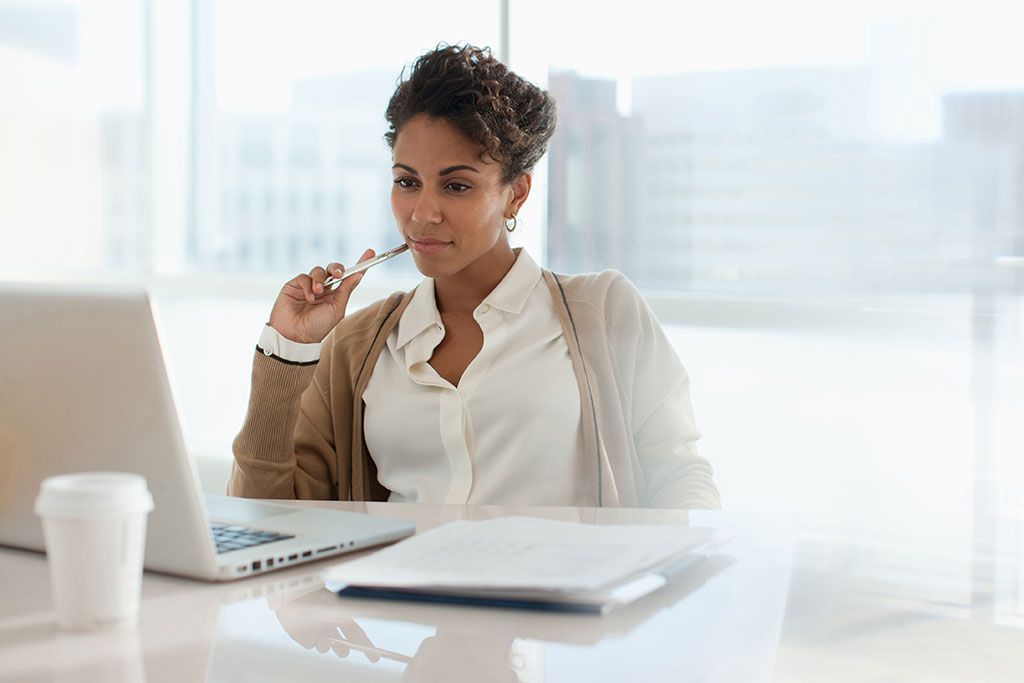 Business woman working