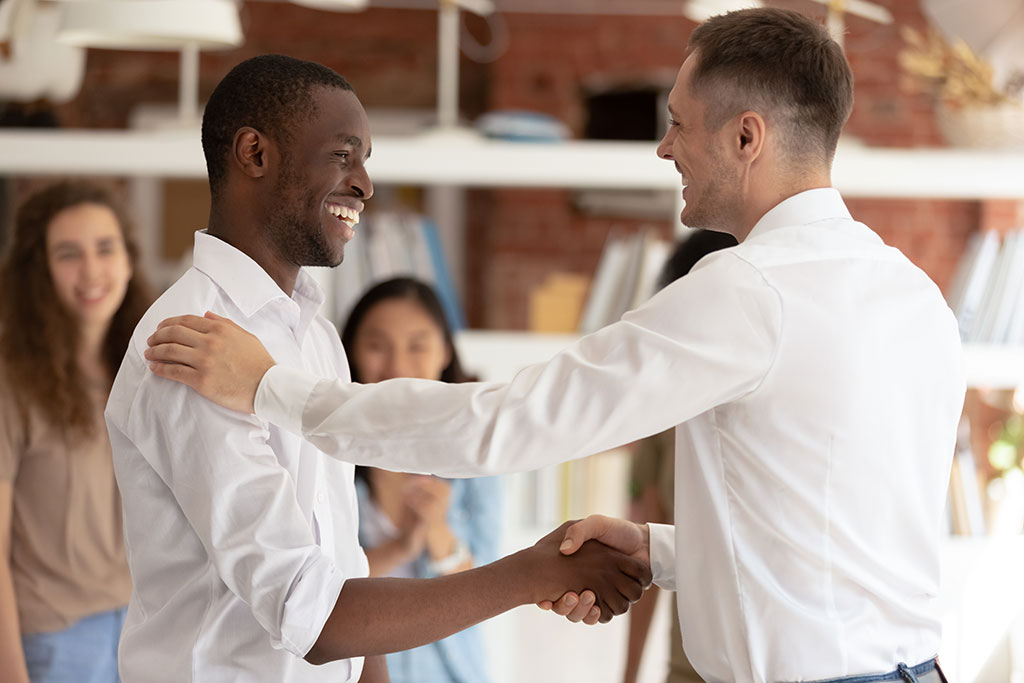 Business men shaking hands