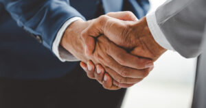 Business men shaking hands