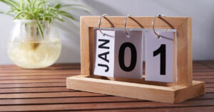 Calendar on January 1st