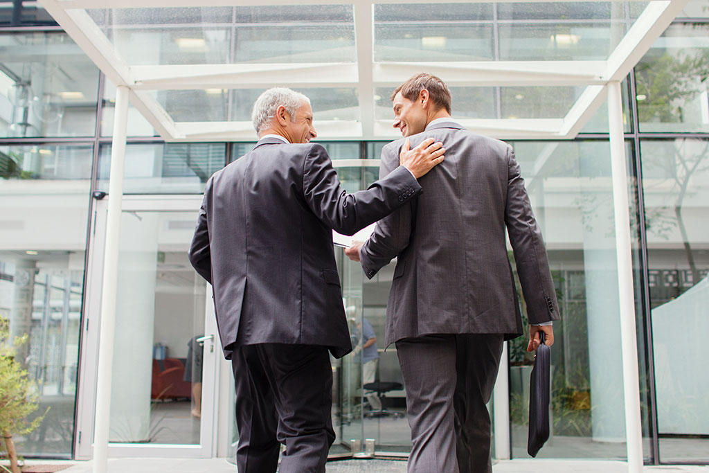 Business people talking