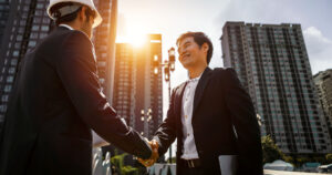 Business people shaking hands