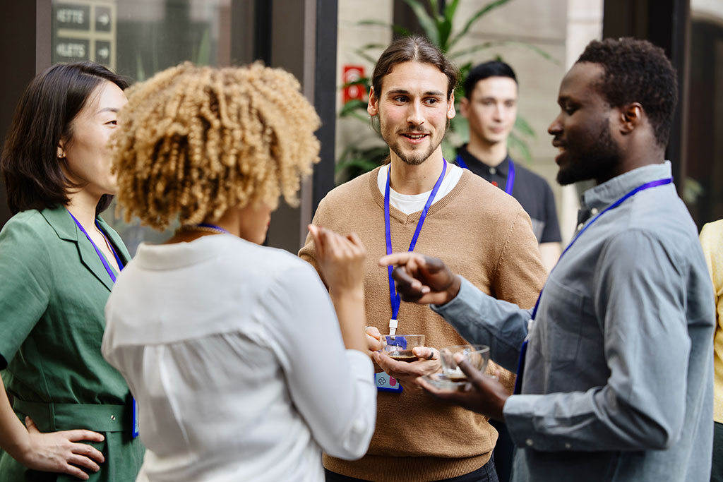Business people talking