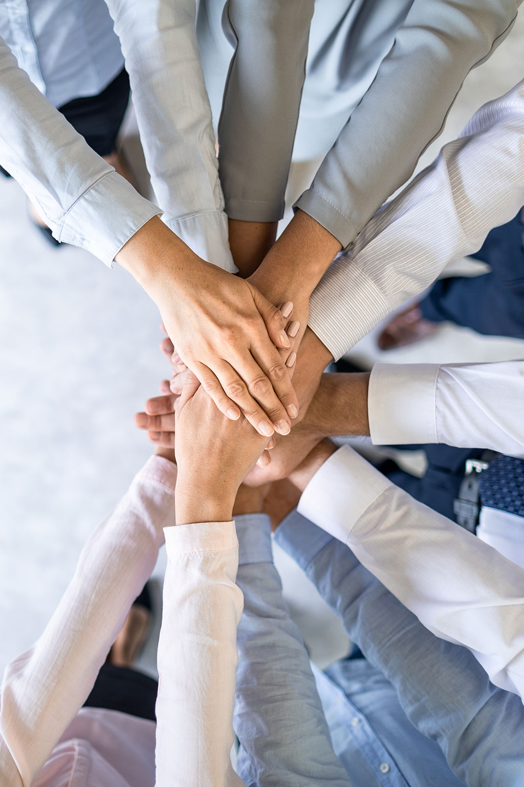 Business group huddle