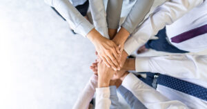 Business group huddle