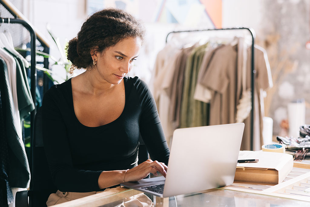 Business owner working